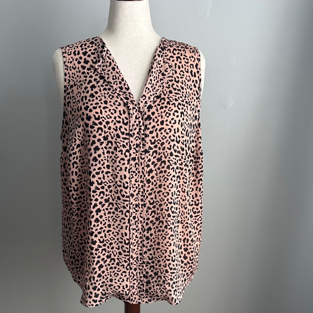 41 Hawthorn Pink and Black Animal Print Blouse